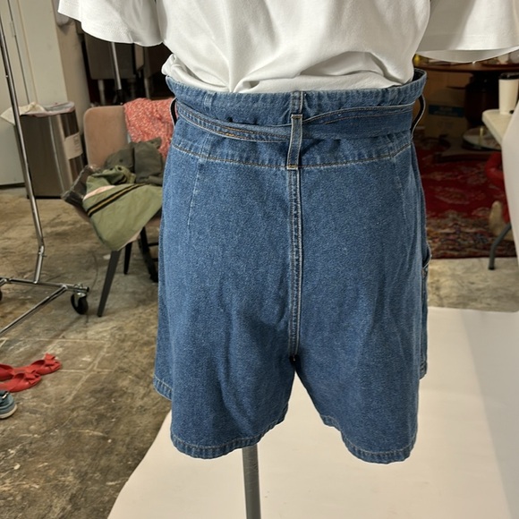 OVERLOVER Denim Tie Waist Jean Shorts M - Picture 3 of 13